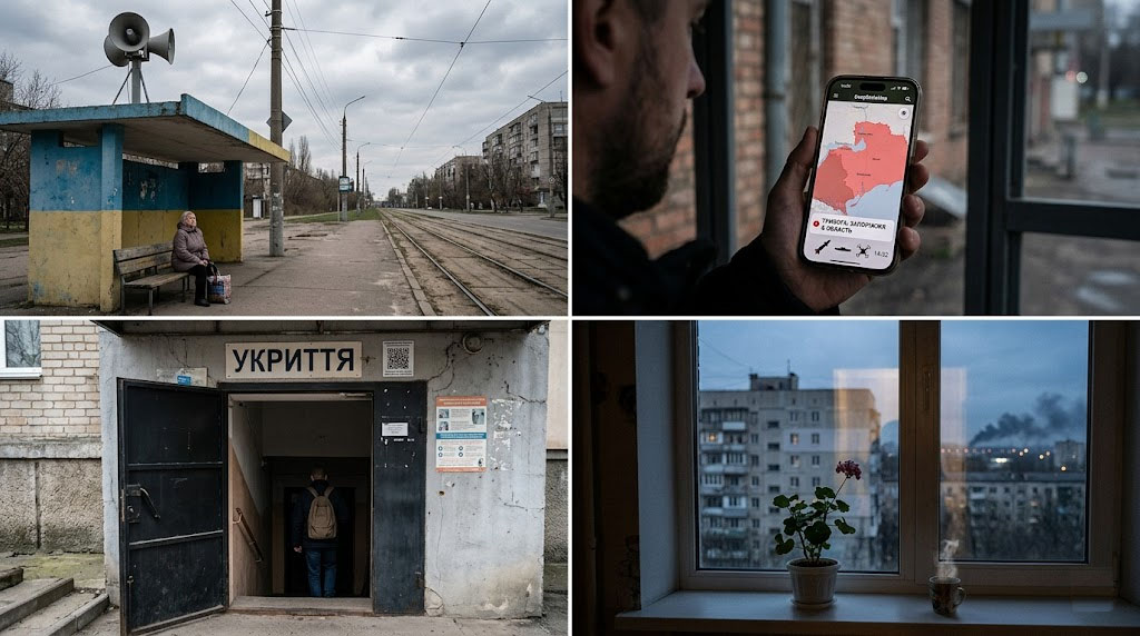 Тревога над Запорожьем: как сирены, карты боевых действий и цифровая грамотность стали вопросом выживания